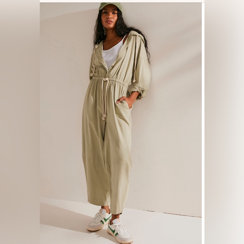 Free People Olive Jumpsuit